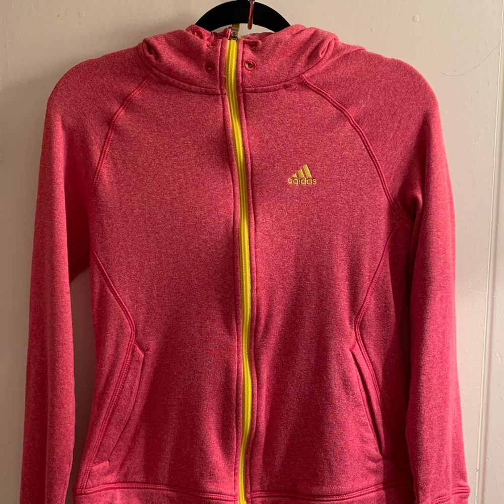 Adidas Climawarm Pink & Yellow Ultimate Hoodie